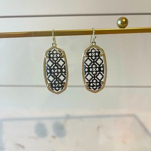 Black and gold Kendra Scott earrings